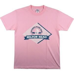 Vintage 80s Hilton‎ Head T-Shirt Mens Medium Made In USA Single Stitched
